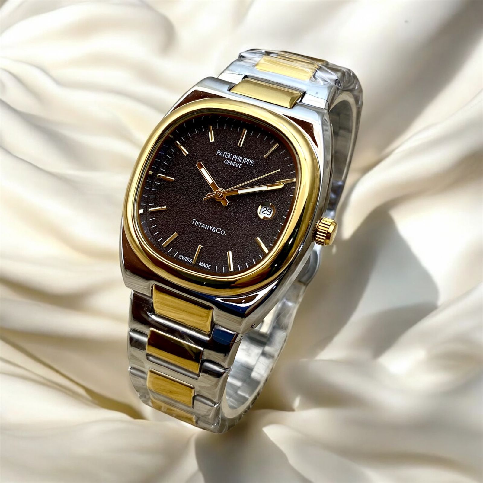 PATEK GENEVE TEXTURE DIAL - SILVER GOLDEN & BLACK - IW_315574-6