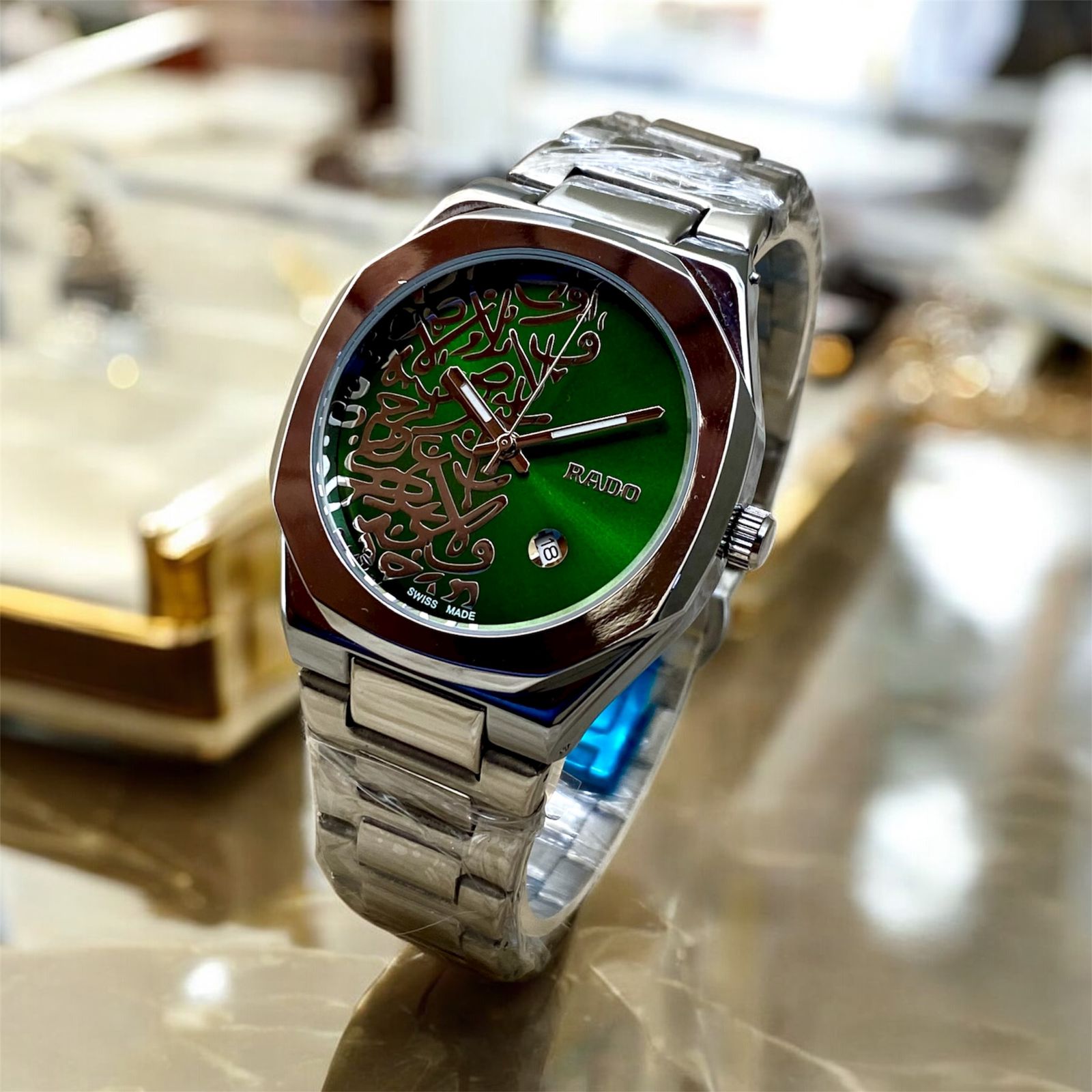 RADO ARABIC TEXTURE - SILVER & GREEN - IW_73689-11